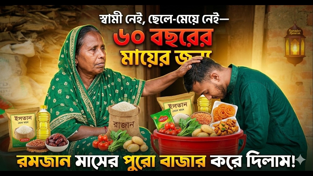 Episode 03 | স্বামী নেই, ছেলে-মেয়ে নেই—৬০ বছরের অসহায় মায়ের জন্য রমজান মাসের পুরো বাজার করে দিলাম