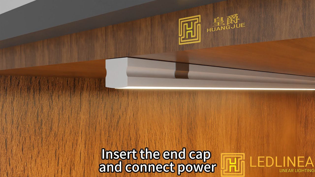 LEDLINEA 17×15mm surface mount LED profile for cabinet.