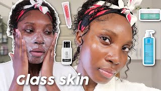 Comment avoir une peau LISSE, LUMINEUSE et SANS TACHES | Skincare routine Morning and Night screenshot 1