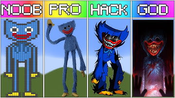 Pixel Art | NOOB vs PRO vs HACKER vs GOD | Huggy Wuggy in Minecraft