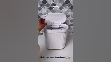Lixeira moderna com sensor de movimento😍.  #banheiro #amazing