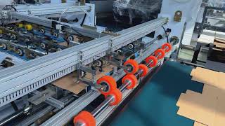 HRB 1200X1200 Double piece folder gluer machine with Multi station workbench Information