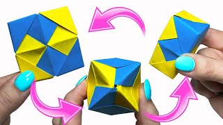 Оригами ИГРУШКА - Антистресс из бумаги БЕЗ КЛЕЯ | ГРОМКО КЛИКАЕТ | Origami TOY Antistress Clic Clac