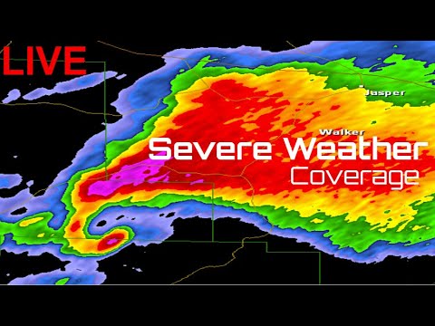LIVE Severe Weather Coverage - Tornado On The Ground! - YouTube