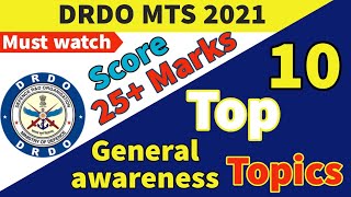 DRDO MTS General awareness TOP 10 Topics to score 25+ Marks || DRDO MTS General awareness || screenshot 4