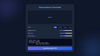 Neumorphism Soft UI Generator Tutorial - Clean Code & Tailwind CSS Update