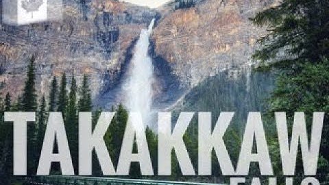 Takakkaw Falls in Canada Drone Footage