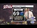 Strong storms exit
