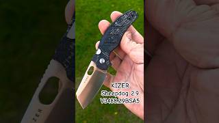 Kizer Sheepdog 2.9 Black Burlap Current Micarta model V3488.29BSA5