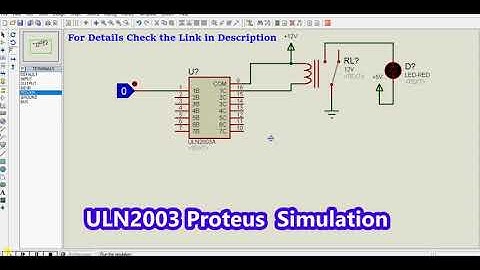 ULN2003 Relay Driver IC Proteus Simulation