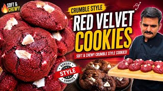 Red Velvet Cookies Recipe | Soft & Chewy Crumble Style Bakery Cookies | AH Culinary screenshot 1