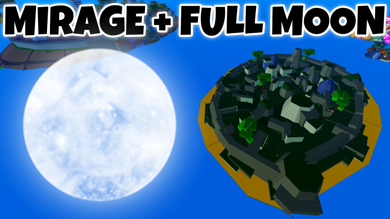 Blox Fruit - Find Full Moon and Mirage Island (Quest For Race V4)