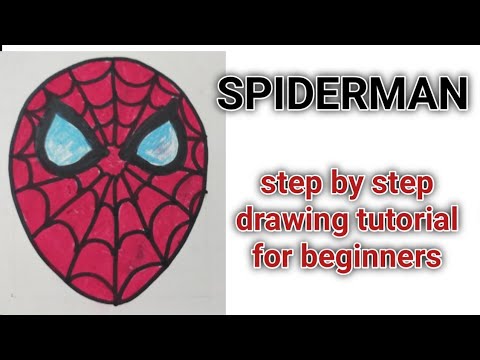 Learn to draw a usual face of spider man in 3 min, recommended for kids. |  Spiderman pumpkin stencil, Captain america coloring pages, Spiderman  coloring