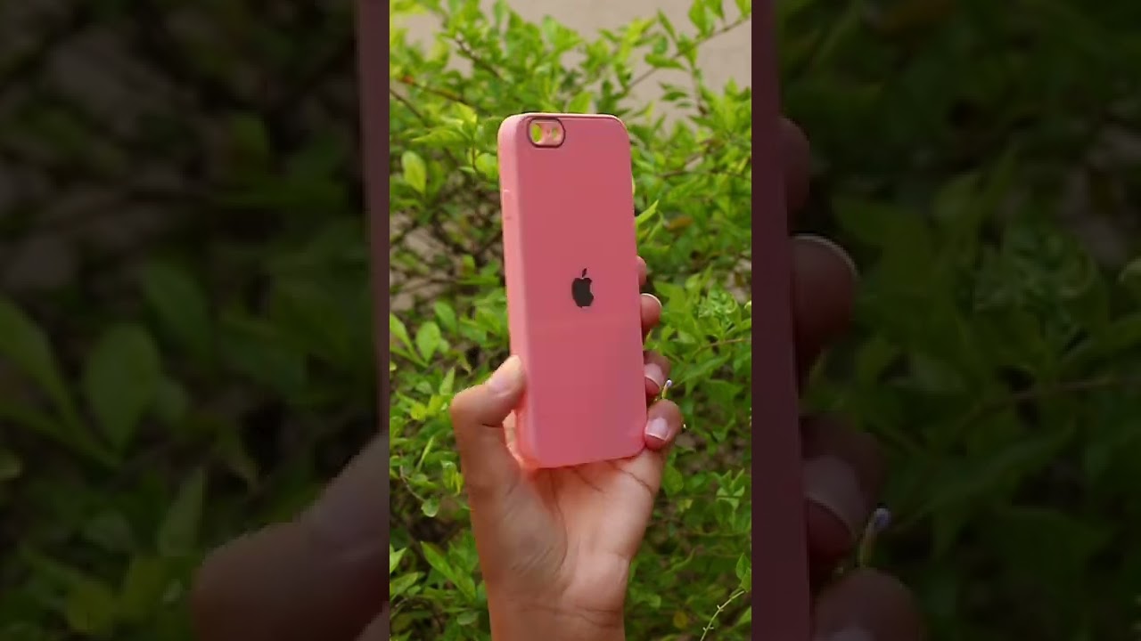 Pink camera protection mirror case for Apple Iphone 6