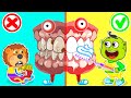 Let's Brush Our Teeth 🍒 Lion Family | Cartoon for Kids