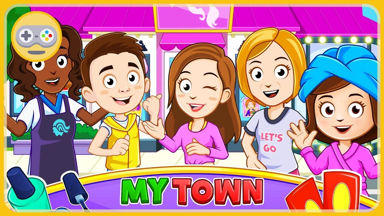 My Town Games : Играем в Спа салон красоты - Прически, джакузи, массаж, тренажерный зал и отдых