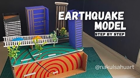 How to make earthquake working model with cardboard for school science exhibition | NakulSahuArt