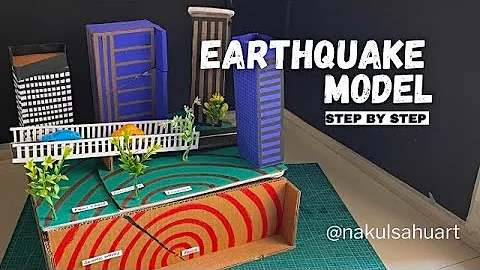 How to make earthquake working model with cardboard for school science exhibition | NakulSahuArt