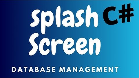 Splash screen C# windows form Application || Window Form Application || Technical Hassan Ali