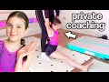 My advanced gymnastics lesson with a private coach  family fizz
