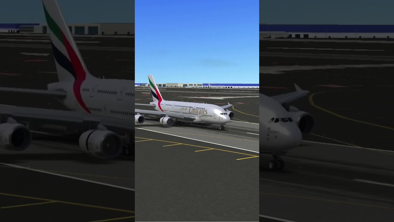 Emirates A380 Landing in Dubai! #aviation #fypシ゚viral #landing #emirates #a380