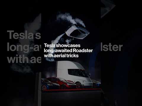 Tesla Showcases Long-Awaited Roadster With Aerial Tricks