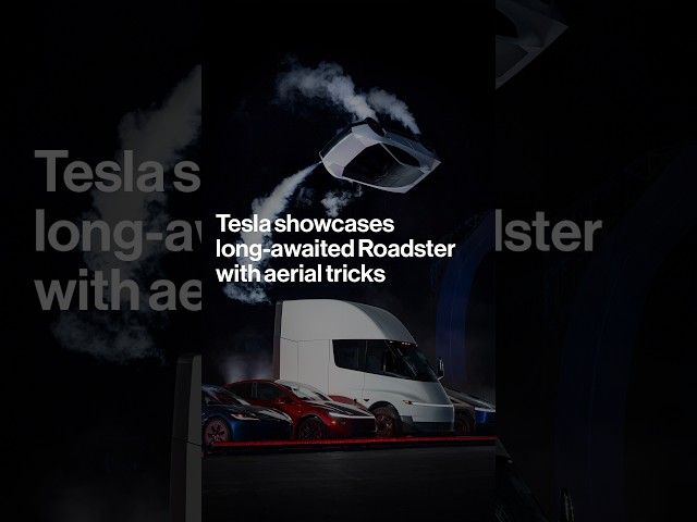 Tesla Showcases Long-Awaited Roadster With Aerial Tricks