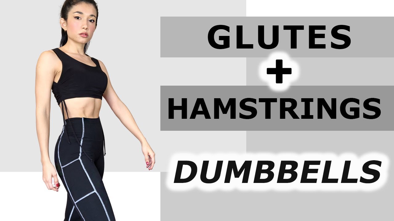 GLUTES + HAMSTRINGS DUMBBELL WORKOUT at HOME - 2021 FIT CHALLENGE LIVE🔴 ...