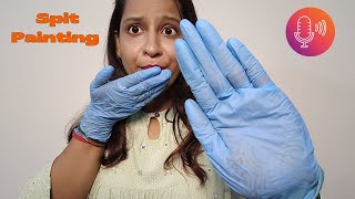 Indian Girl Creates Relaxing Spit Painting Asmr Video