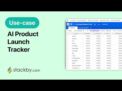 AI powered Product Launch Tracker | Stackby AI