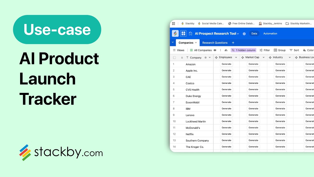 AI powered Product Launch Tracker | Stackby AI - YouTube