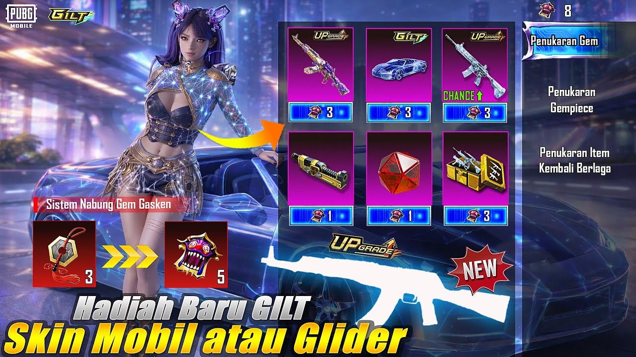 GOKIL HADIAH BARU SKIN MOBIL SPORT DI GILT GUYS BISA JADI GLIDER JUGA TAPI TEMA CEWEK NIH GAS NABUNG