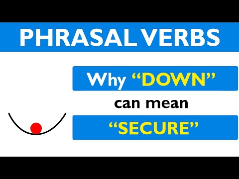 Phrasal verb prepositions: DOWN part 07: DOWN  means SECURE / NOT MOVE