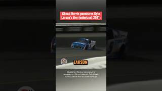 Ever wonder why Kyle Larson’s tire went flat at Pocono in 2021? #NASCAR #ChuckNorris #KyleLarson