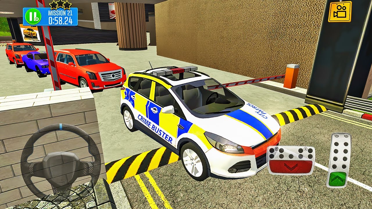 Crime Buster Police Car Driving - Multi Floor Parking Garage - Android Gameplay