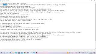 Auto-waiting, Timeout, Assertion in playwright