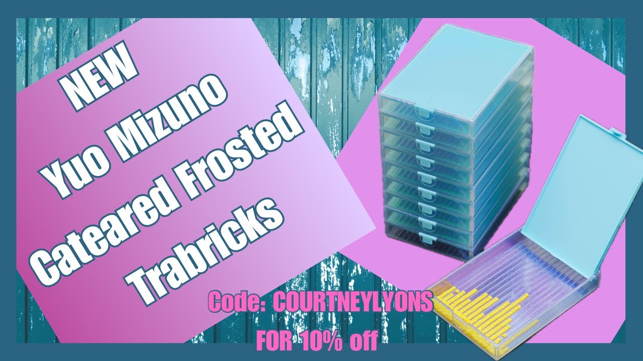 NEW Yui Mizuno Cateared Frosted Trabricks in Blue for Diamond Painting Storage/Tray in One