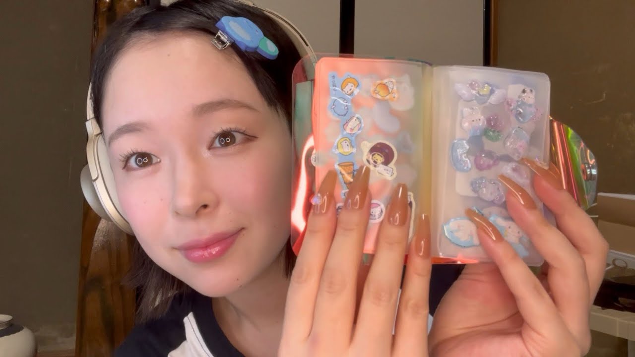 【ASMR】シール帳スクラッチング