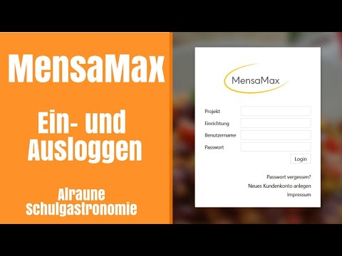 Ein- und Ausloggen in Mensamax