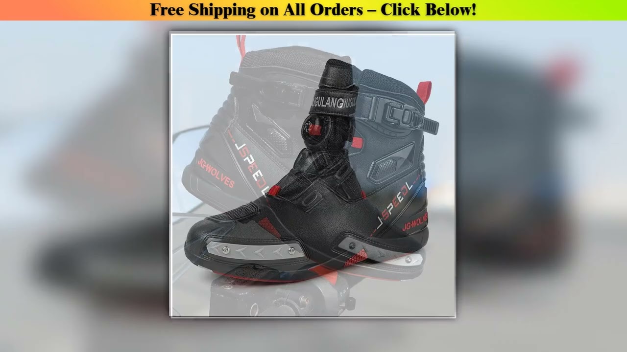 New Motorcycle Boots Men Leather Motos Breathable Anti Slip Wear-resistant Riders Boots Motorbike
