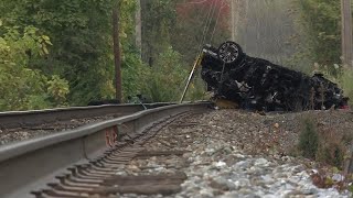 VIDEO: Teens die in fiery crash after Porsche SUV goes off bridge