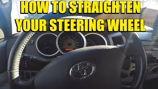 How To Straighten Your Steering Wheel