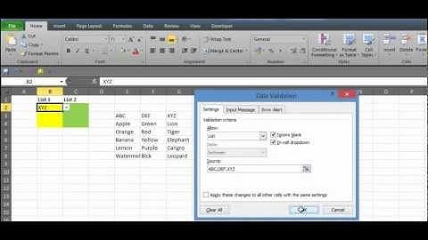 Relative Data Validation