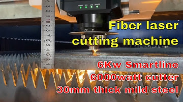 ACCURL fiber laser cutting machine 6Kw Smartline 6000watt cutter 30mm thick mild steel