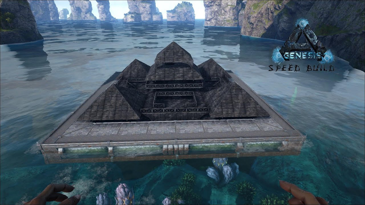 Ark Speed Build Genesis Ocean Platform Wood Basis [Castles, Keeps, and