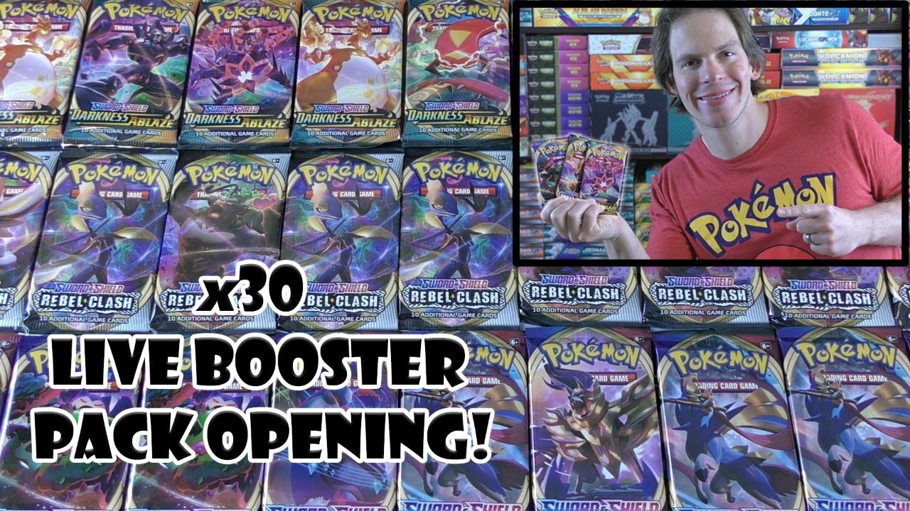 x30 Sword and Shield Series Booster Pack Opening LIVE!