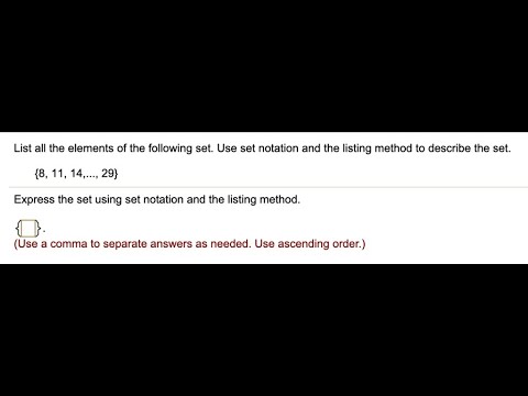 [Math] List all the elements of the following set: Use set notation and the listing method to descr