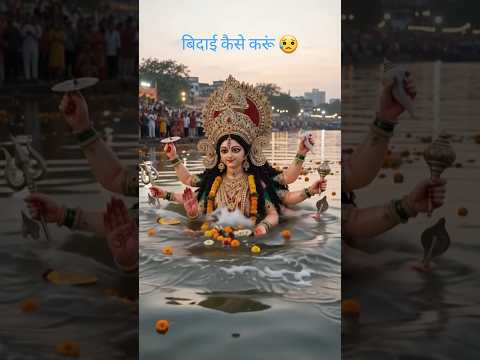 बिदाई कैसे करू माँ 😥#durgamaa #bisarjon #viral #video #maa ❤️😥