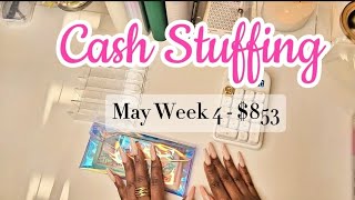 Cash Stuffing | $853 | May Week 4 | Cash Budgeter | Zero-Based Budgeting | Single Income | Twin Mom