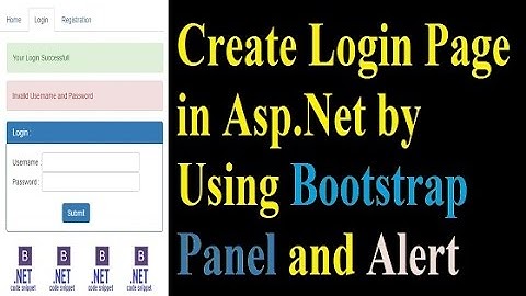 asp net bootstrap panel and alert in login page